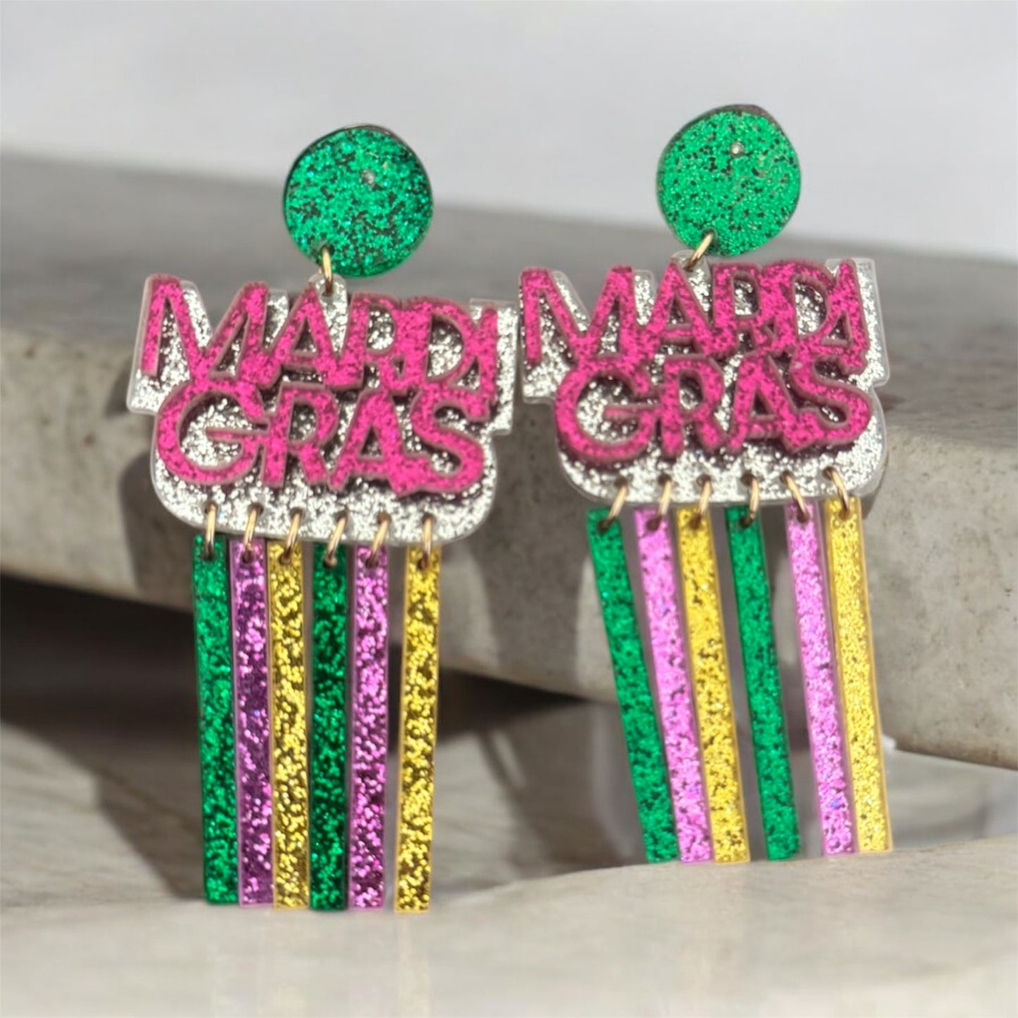 Mardi Gras Earrings