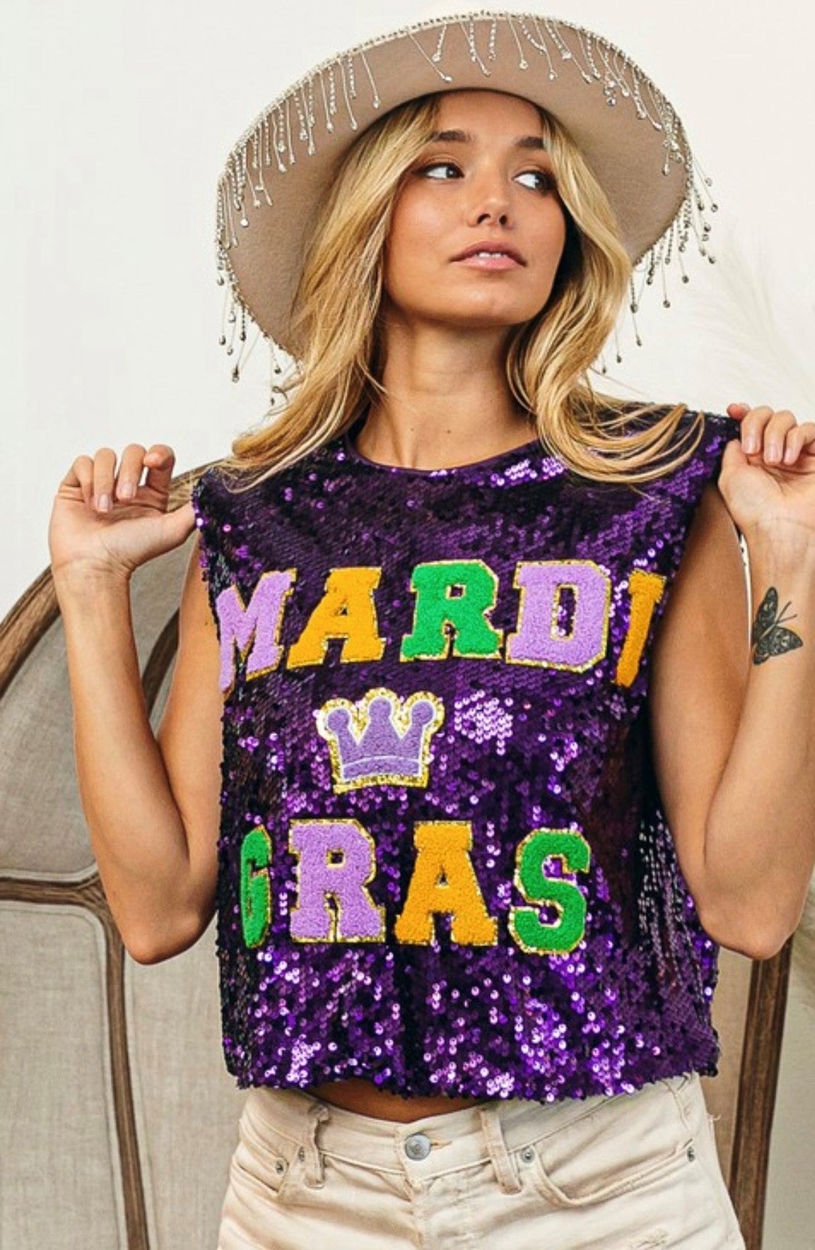 Uptown Sequin Top